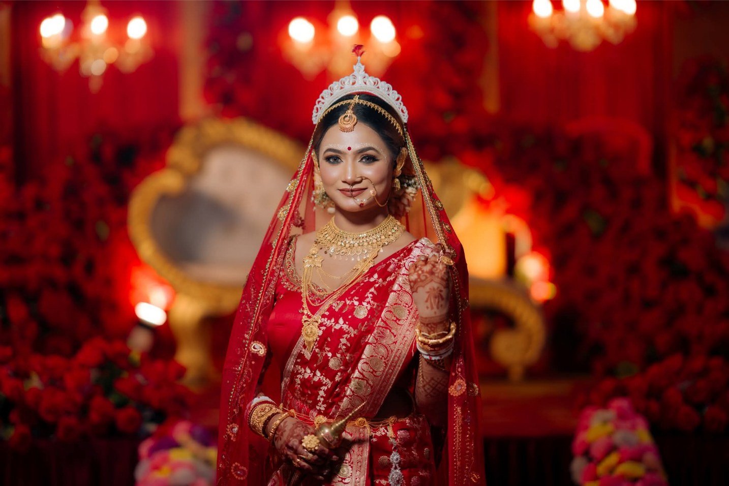 Bridal portrait session outdoors